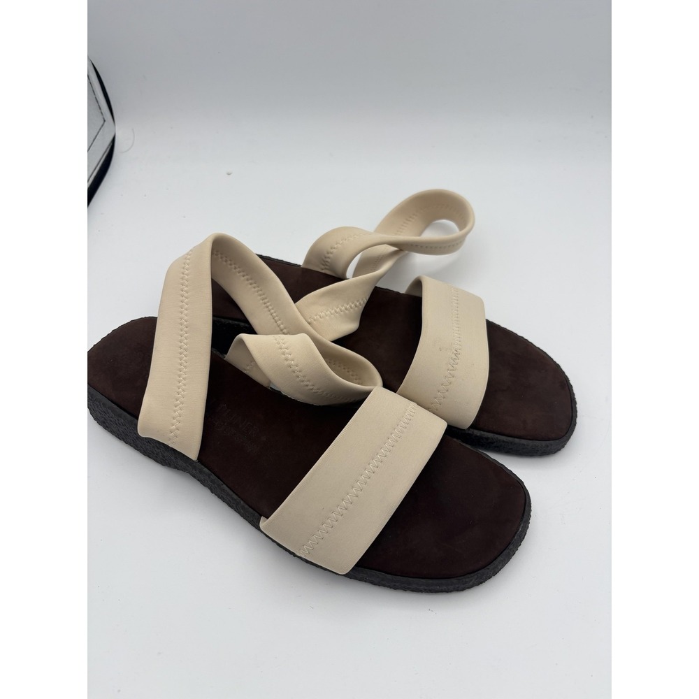 Donald‎ J Pliner Shoes Womens Size 6.5 Beige Strappy Wedge Sandals Slip On